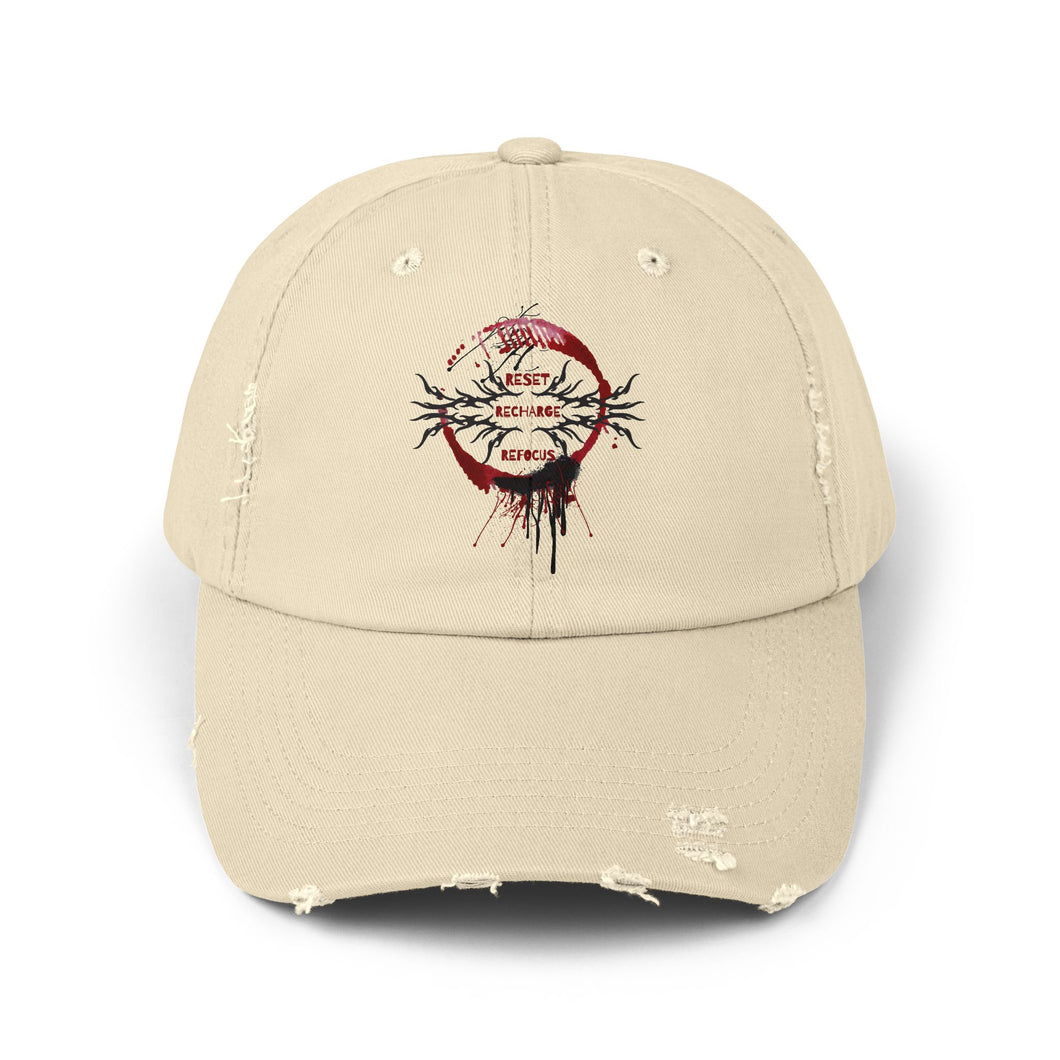 Reset Distressed Cap with Edgy design