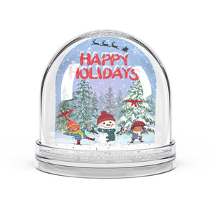 Happy Holidays Snow Globe - Festive Winter Décor