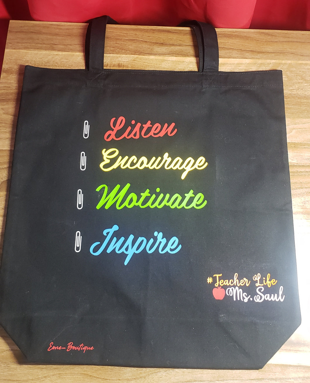 Teacher canvas bag- personalized