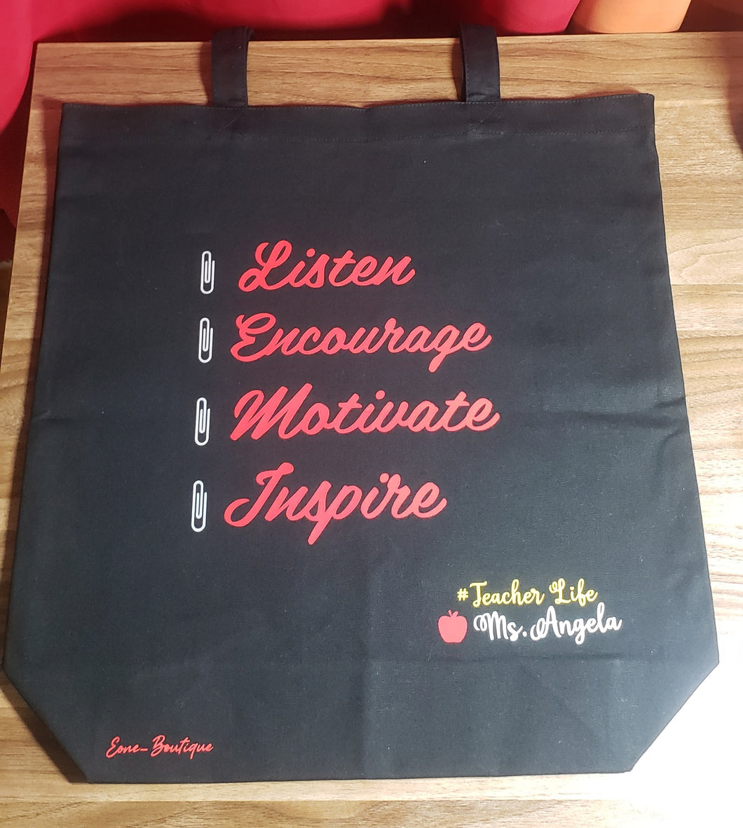 Teacher tote bag- customize