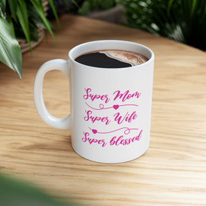 Mom Life Ceramic Mug - Perfect Gift for Moms, Wives, and Superwomen