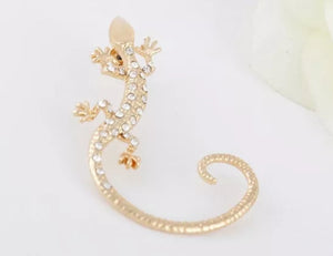 1 pc Crystal Lizard Ear Cuff Gold