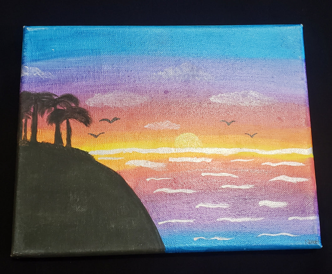 Island Sunset canvas