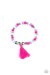 Multi-bead tassel bracelet