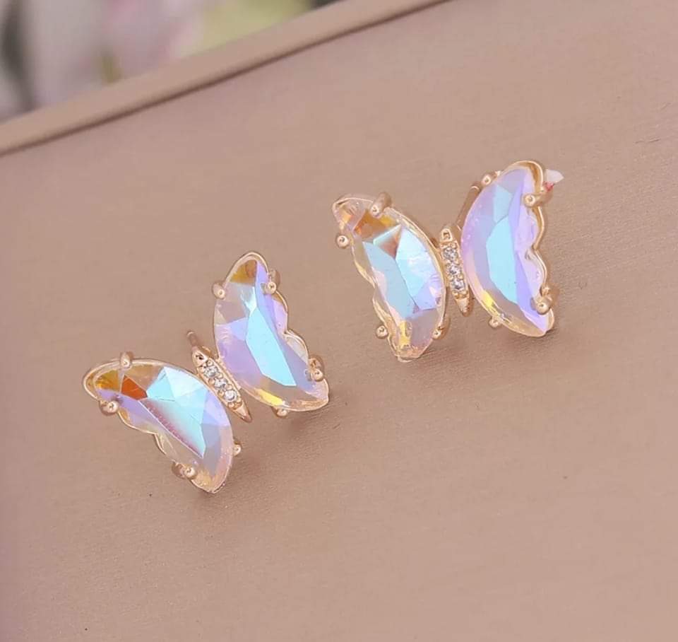 Iridescent Butterfly Earrings