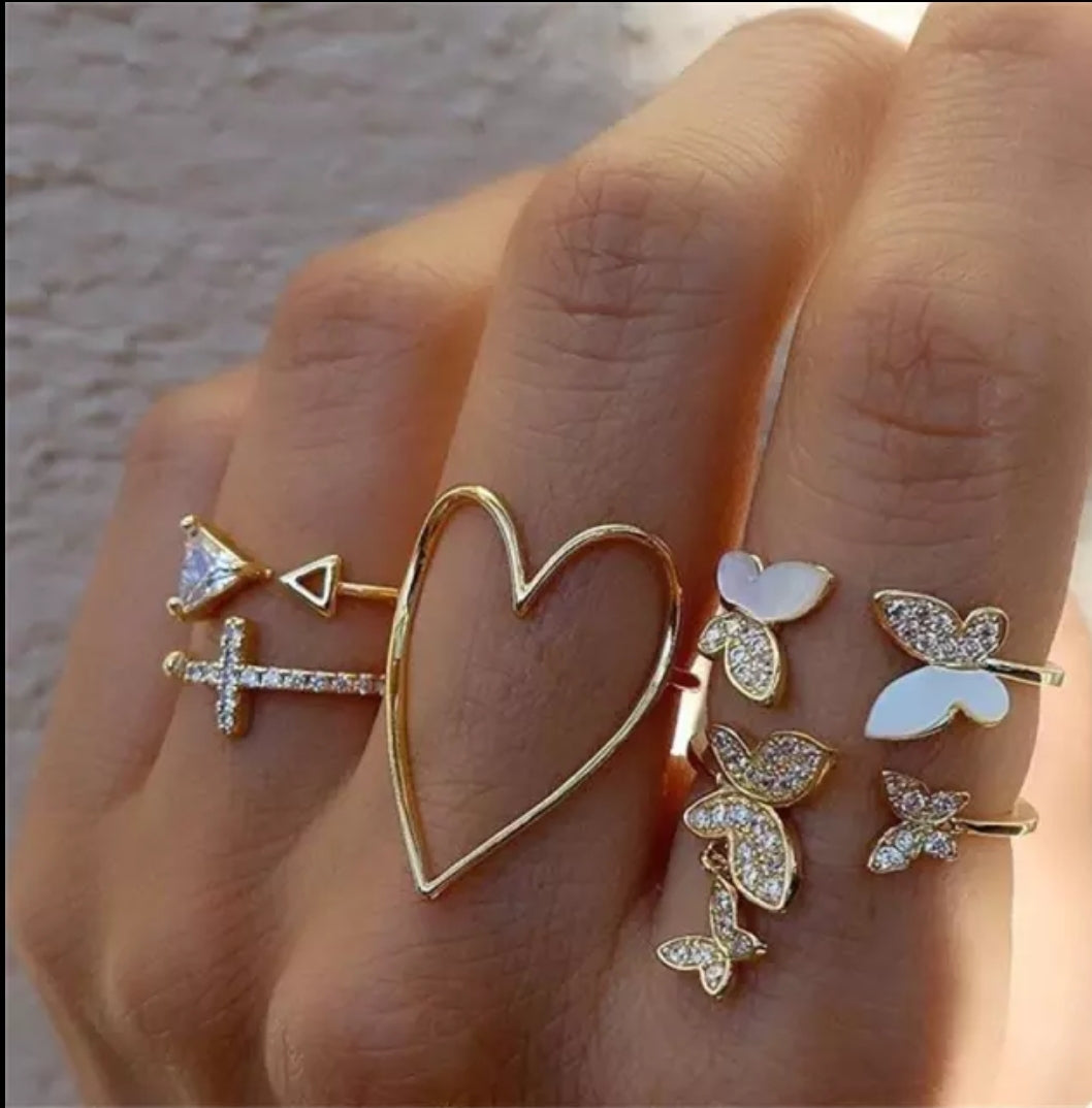 Knucle rings (heart)