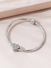 Load image into Gallery viewer, Rhinestone Heart Decor Bangle
