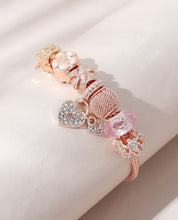 Load image into Gallery viewer, Rhinestone Heart Decor Bracelet
