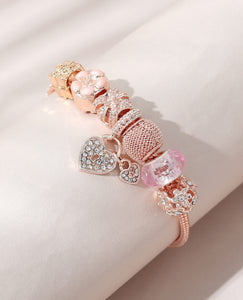 Rhinestone Heart Decor Bracelet