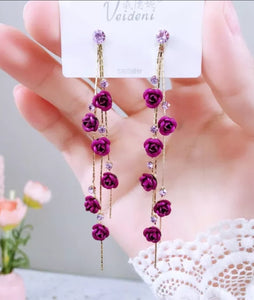 Rose Tassle Earrings