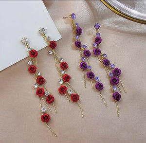 Rose Tassle Earrings