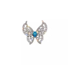 Load image into Gallery viewer, Rhinestones Blue stone Butterfly Ring
